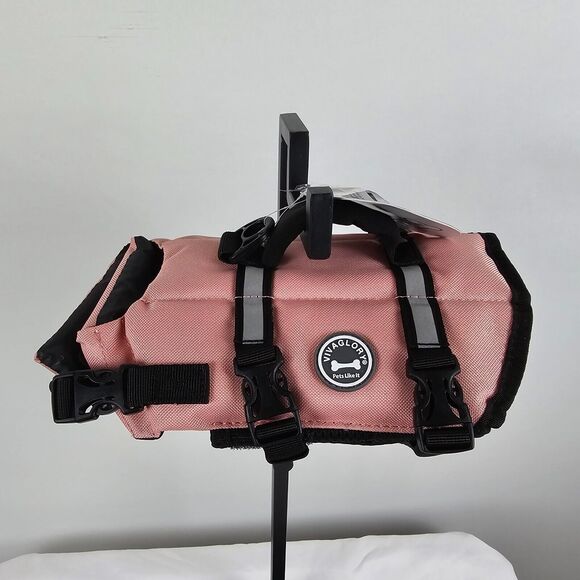 Vivaglory Other - Vivaglory Dog Life Jacket Ripstop Pink & Black Size XS 14"-17" Ribcage Girth
